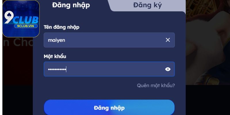 Hướng dẫn đăng nhập 9Club