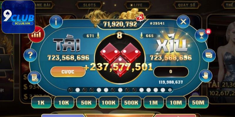 Luật chơi tài xỉu 9Club gồm những gì?